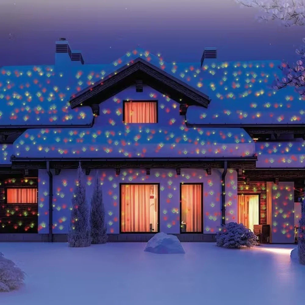 8 Inch Christmas Projector Star Shower 9-Pattern Light Show with Remote